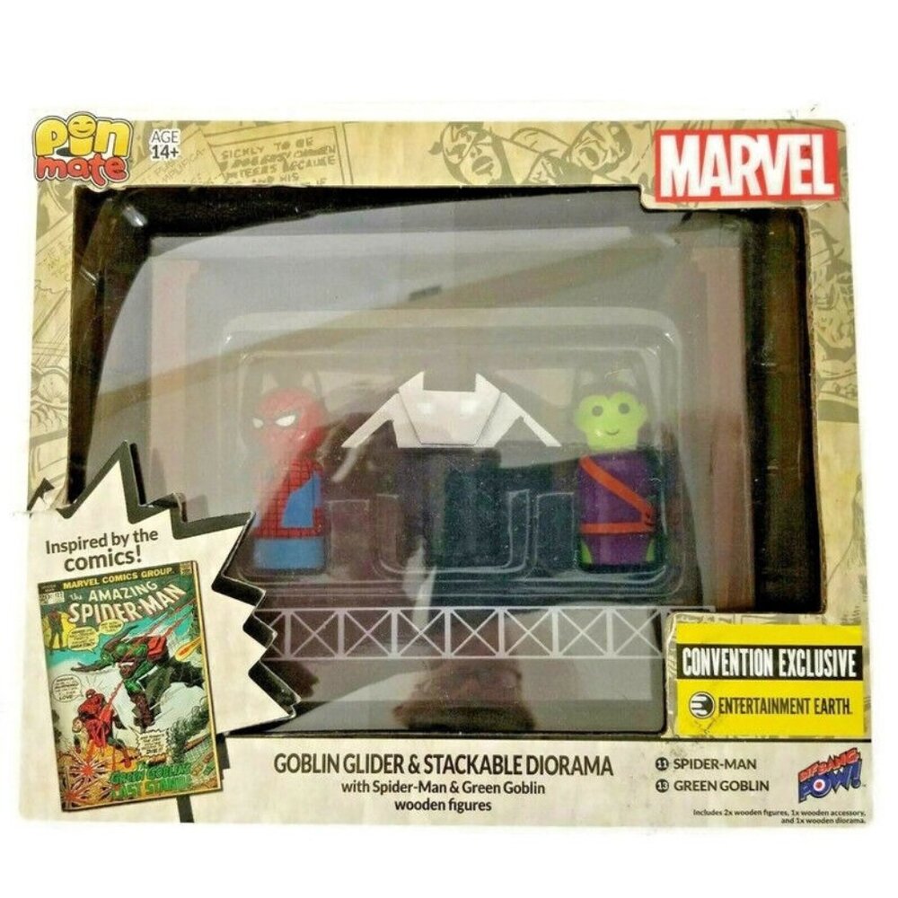 Bif Bang Pow Goblin Glider Spider Man Diorama 254/1000 Pin Mate 2017 Convention